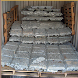 Zinc metal ingots